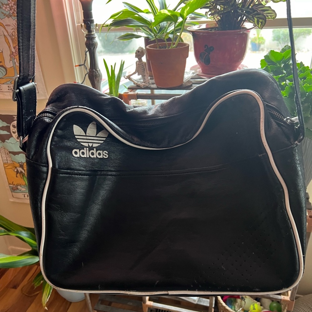 Vintage 1990’s Adidas Leather Messenger Bag